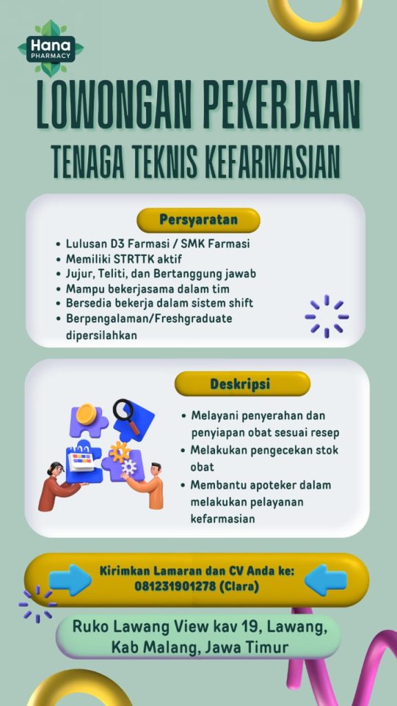 LOWONGAN PEKERJAAN HANA PHARMACY