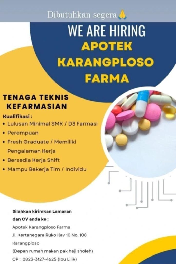lowongan apotek karangploso farma malang