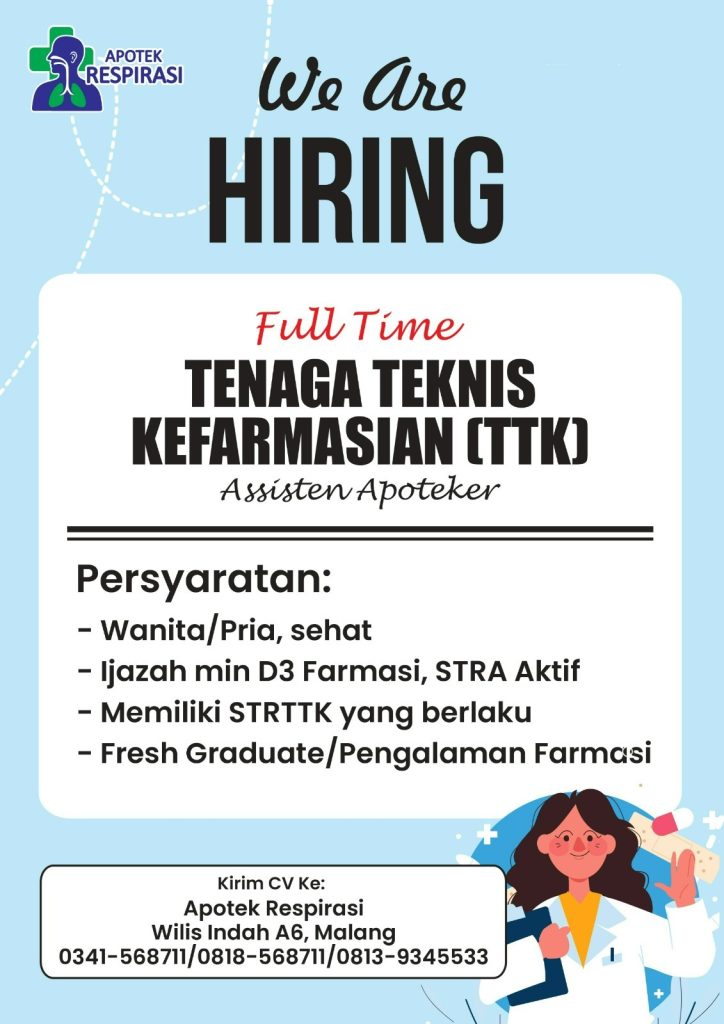 LOWONGAN PEKERJAAN APOTEK RESPIRASI
