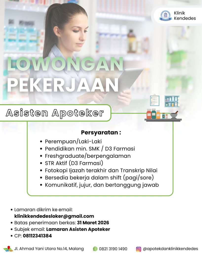 LOWONGAN PEKERJAAN KLINIK KENDEDES