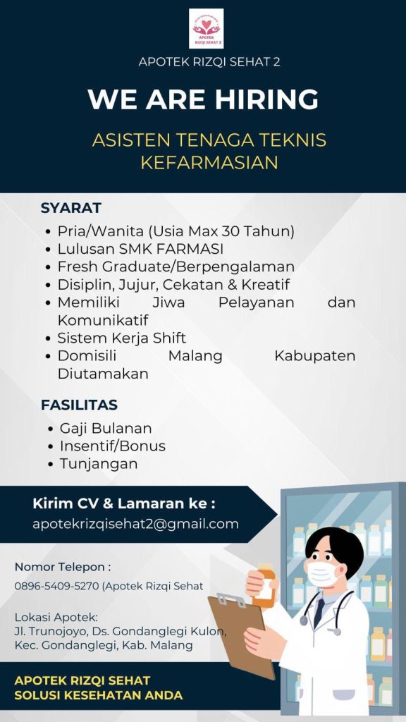 LOWONGAN PEKERJAAN APOTEK RIZQI SEHAT2